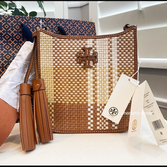 Tory Burch Handbags - 🎄🔥NeW! Tory Burch Thea Mini Woven Web Shoulder Bag
